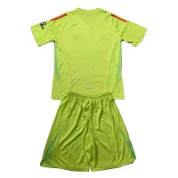 Camisa de Futebol Arsenal Goleiro Equipamento Principal Infantil 2024-25 Manga Curta (+ Calças curtas)